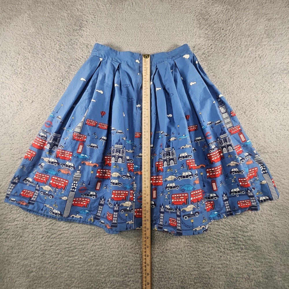Vtg Grace Karin Skirt Womens M AOP Y2K 90s‎ England Pleated Career Preppy Artsy - Picture 7 of 11